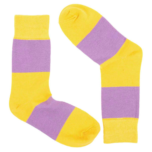 A WORLD OF CRAFT Yellow & Lilac Socks