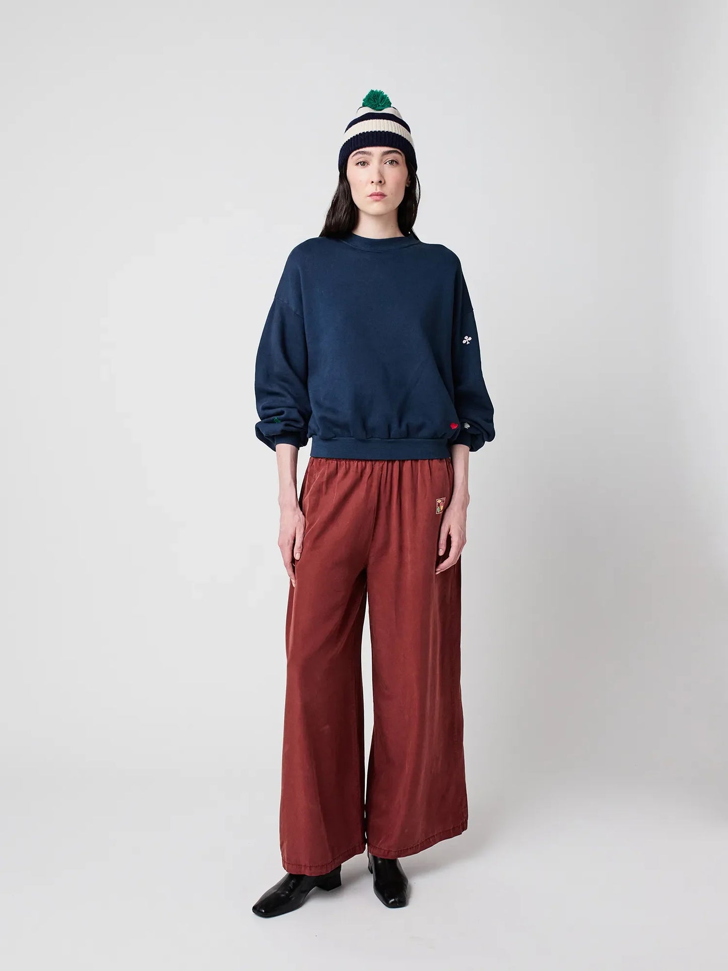 BOBO CHOSES Navy Relaxed Sweatshirt