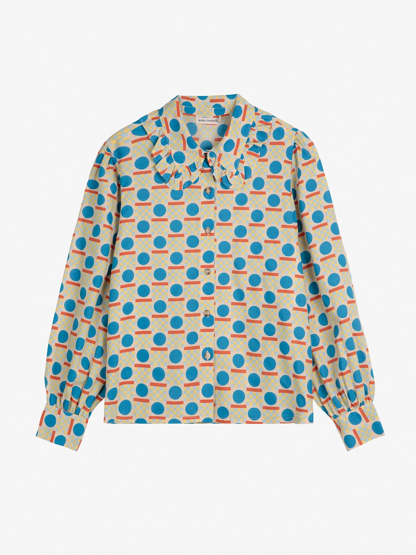 BOBO CHOSES Geometric Pattern Collar Shirt