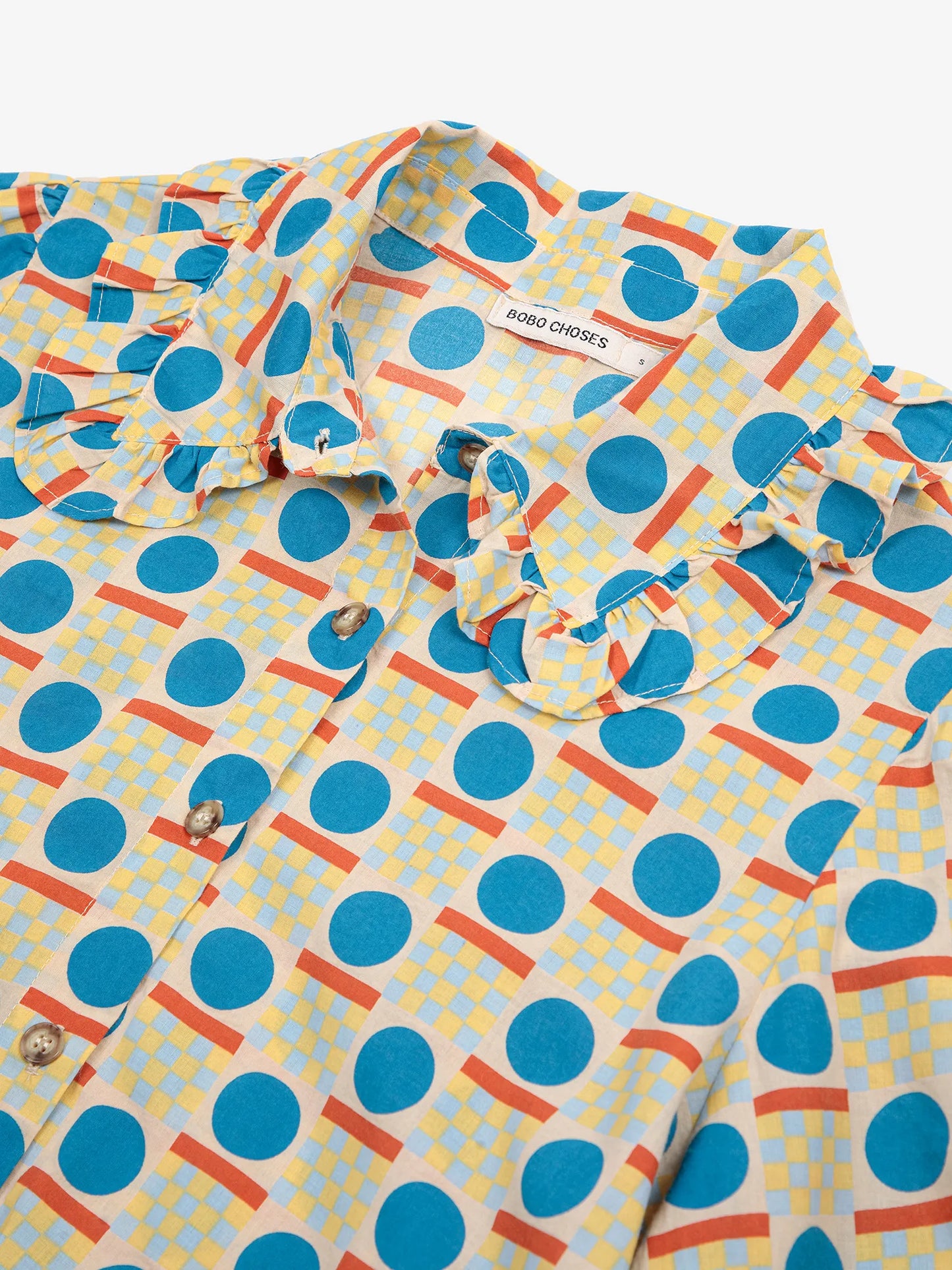 BOBO CHOSES Geometric Pattern Collar Shirt