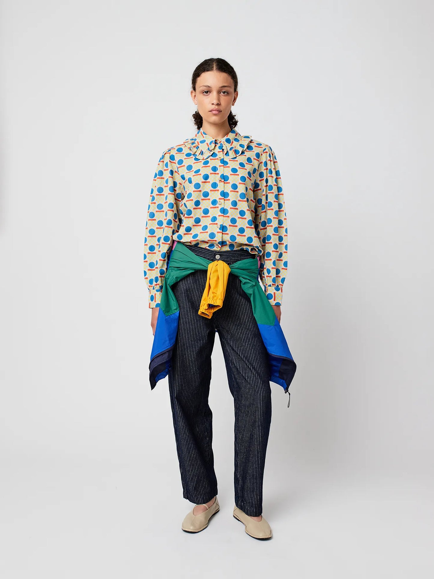 BOBO CHOSES Geometric Pattern Collar Shirt