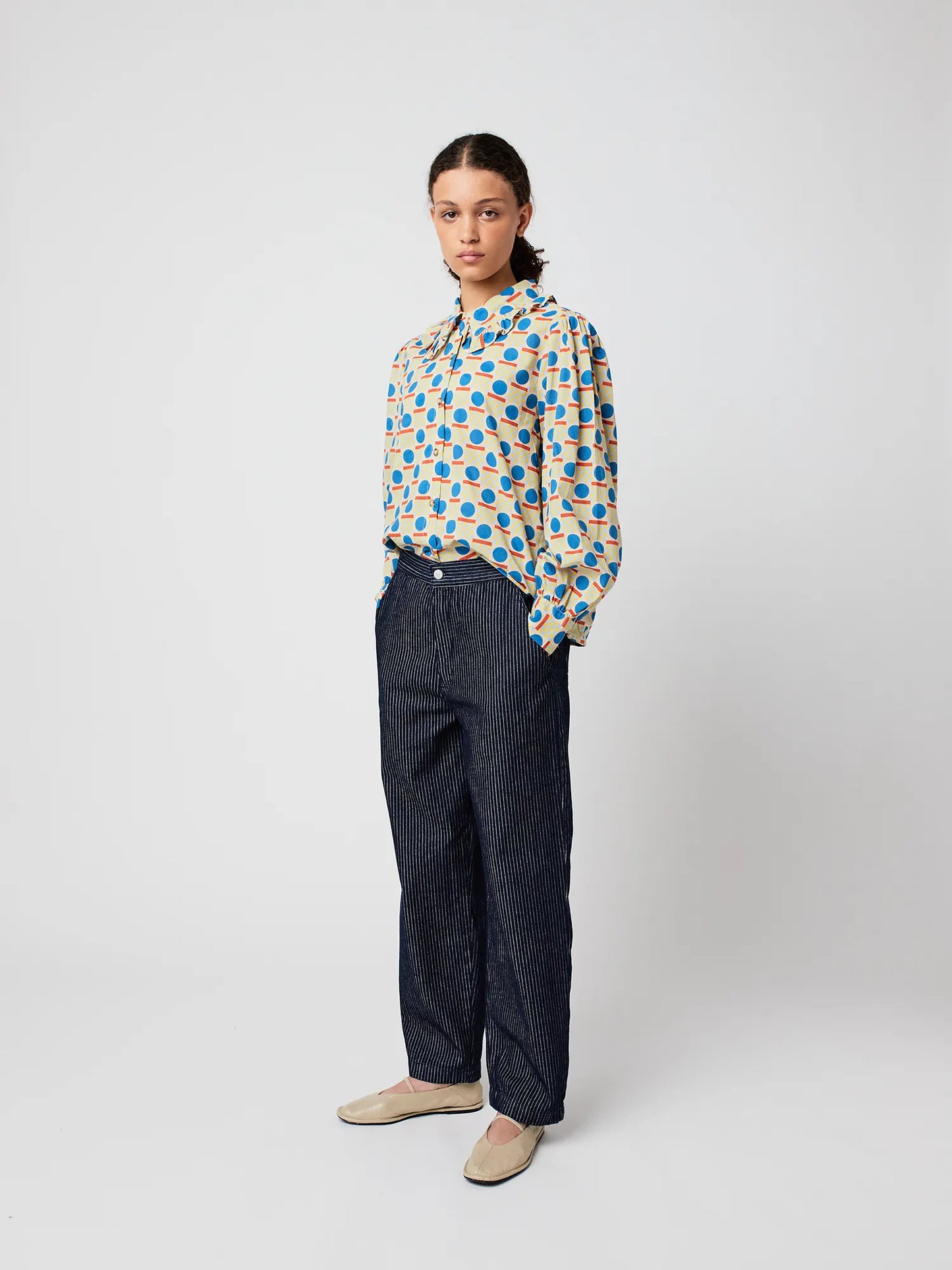 BOBO CHOSES Geometric Pattern Collar Shirt