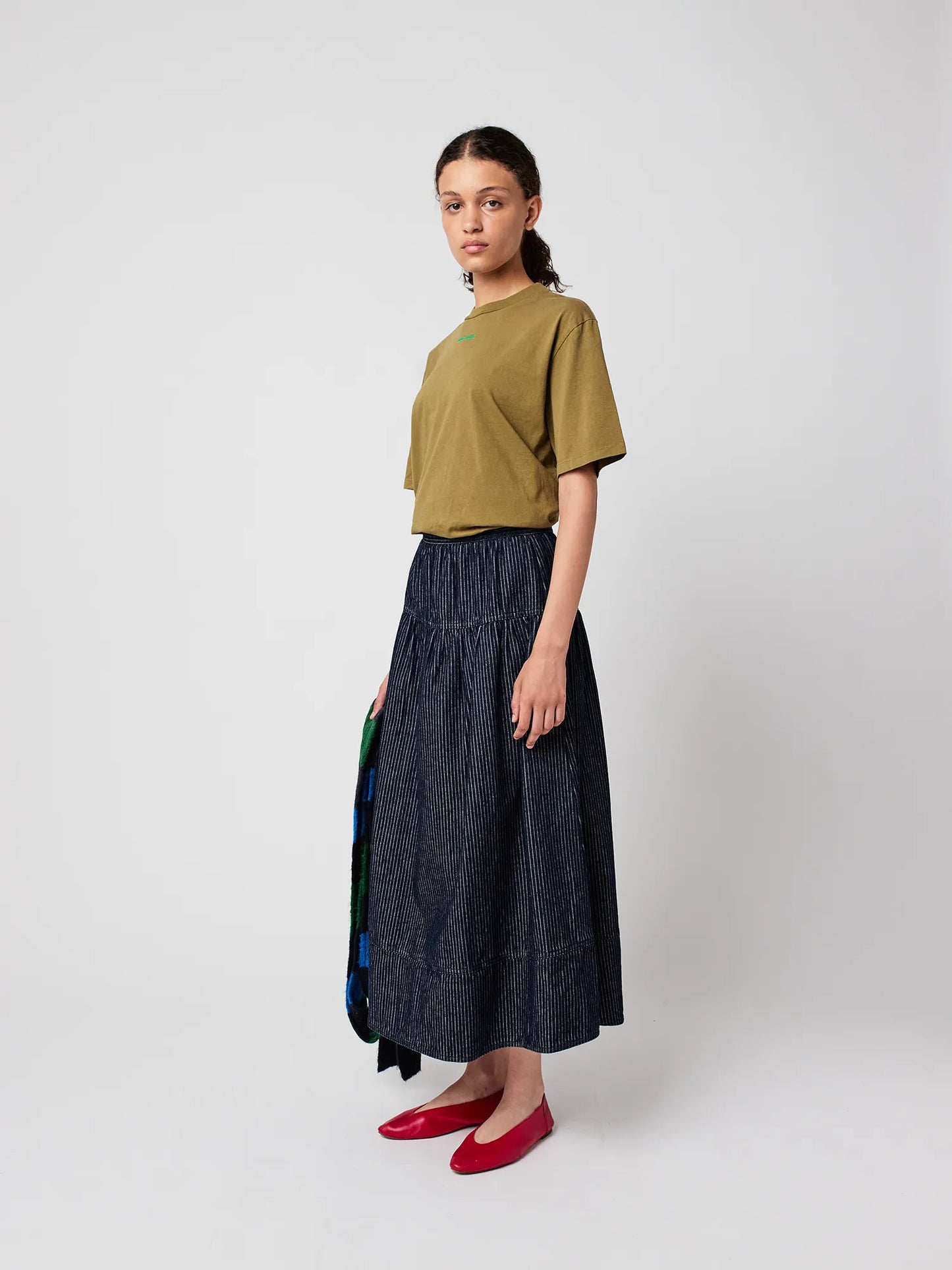 BOBO CHOSES Stripe Denim Skirt