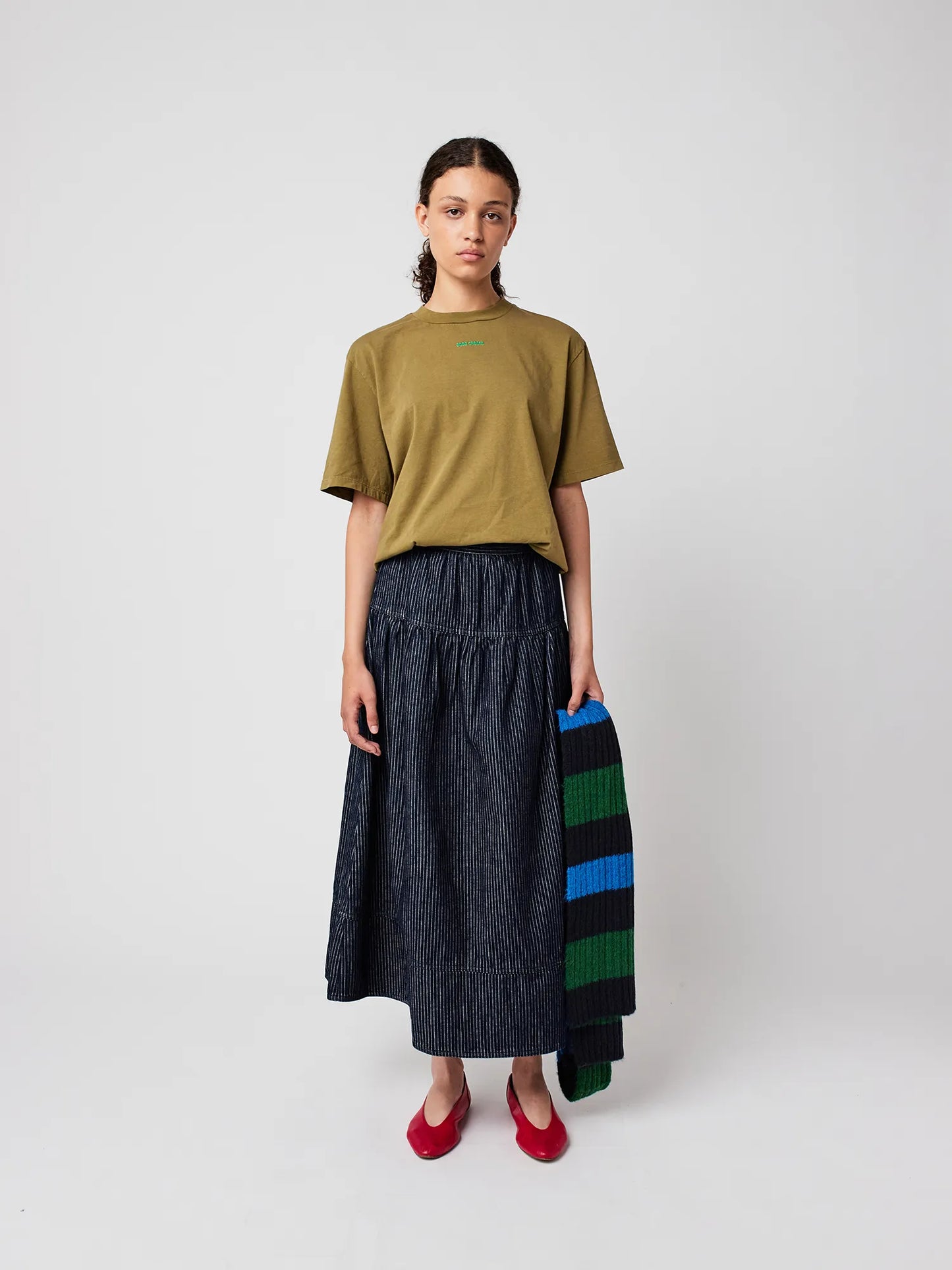 BOBO CHOSES Stripe Denim Skirt