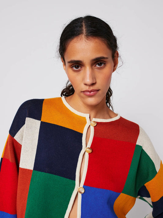 BOBO CHOSES Check Buttoned Cardigan