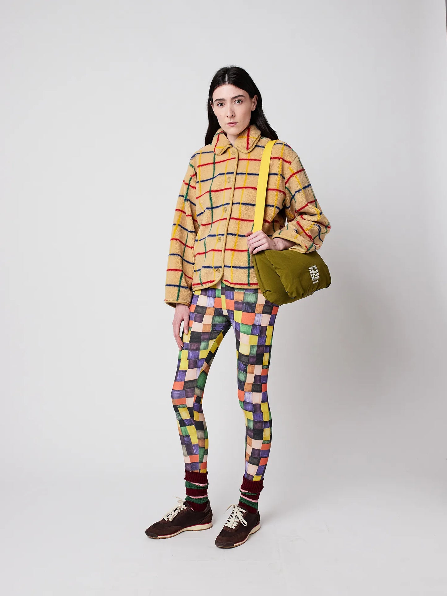 BOBO CHOSES Striped Teddy Fur Jacket