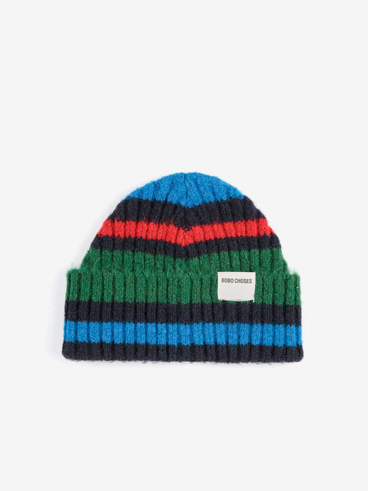 BOBO CHOSES Striped Knitted Beanie