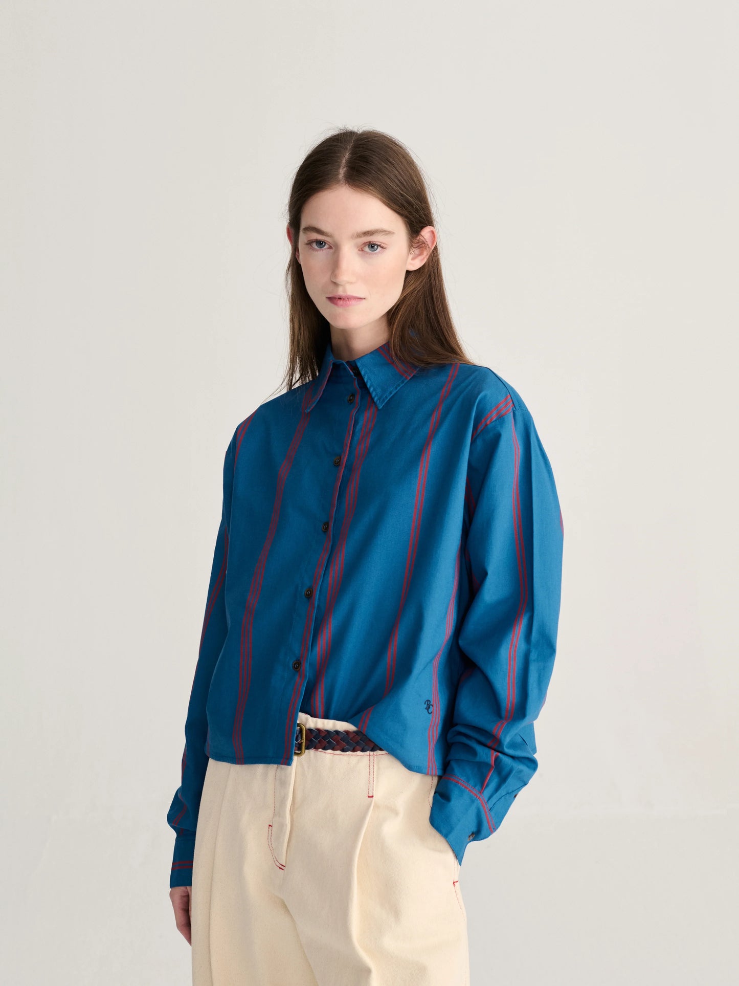 BOBO CHOSES Triple Stripes Poplin Shirt