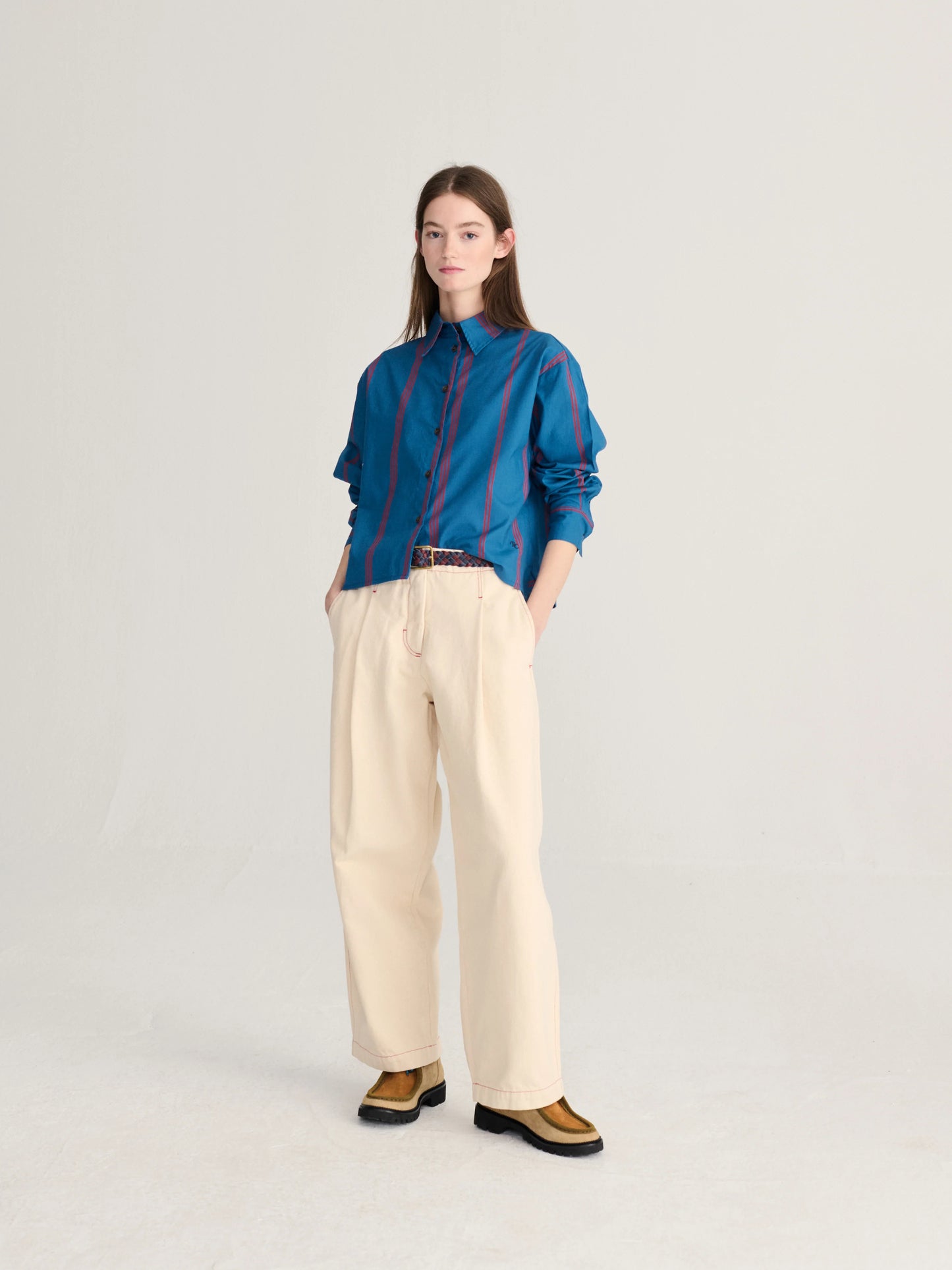 BOBO CHOSES Triple Stripes Poplin Shirt
