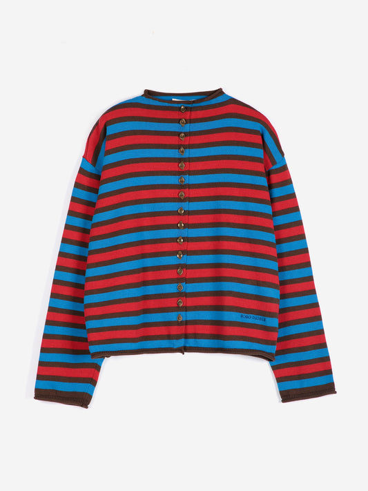BOBO CHOSES Striped Cotton Cardigan