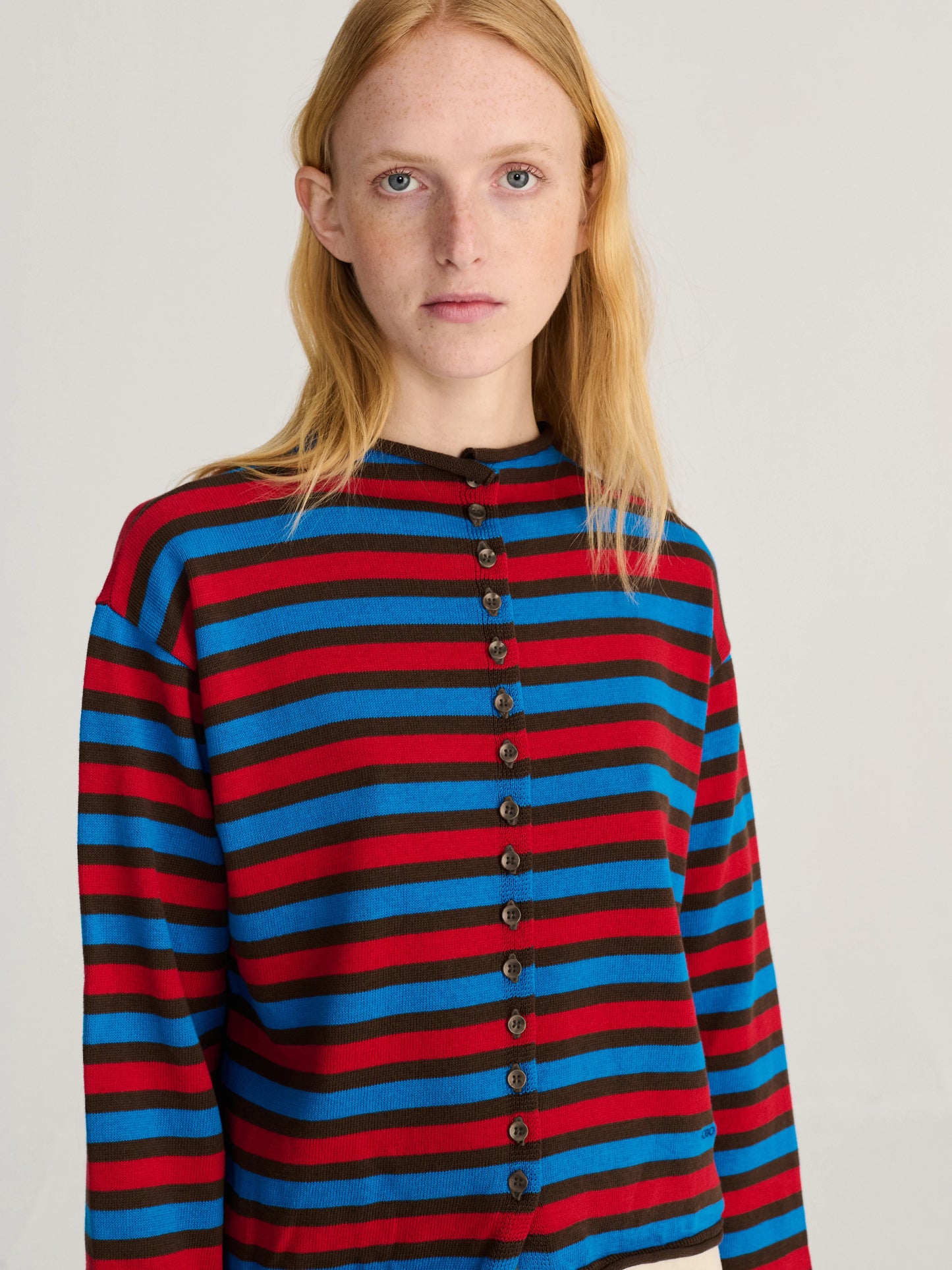 BOBO CHOSES Striped Cotton Cardigan