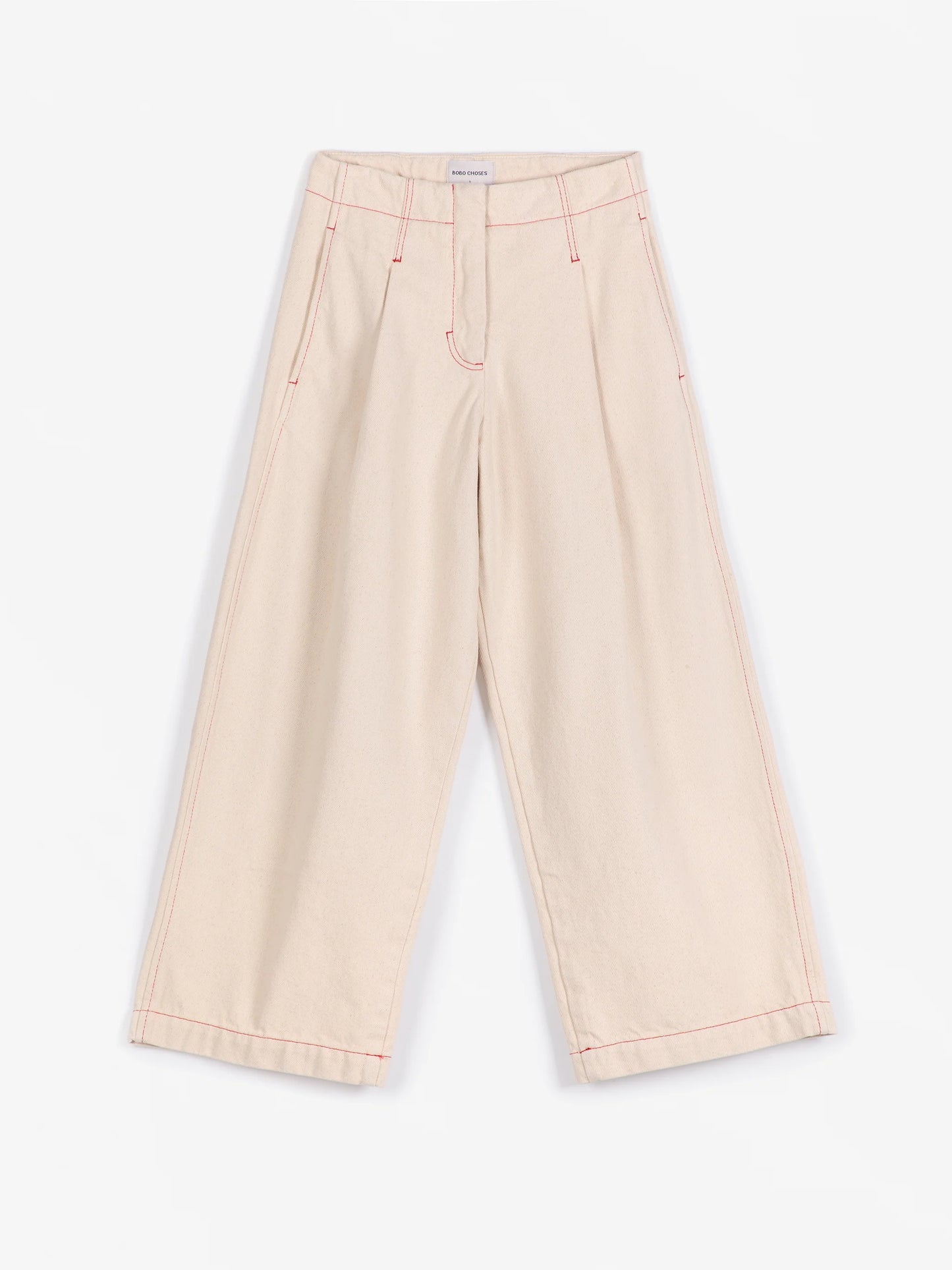 BOBO CHOSES Ecru Twill Pleated Pants