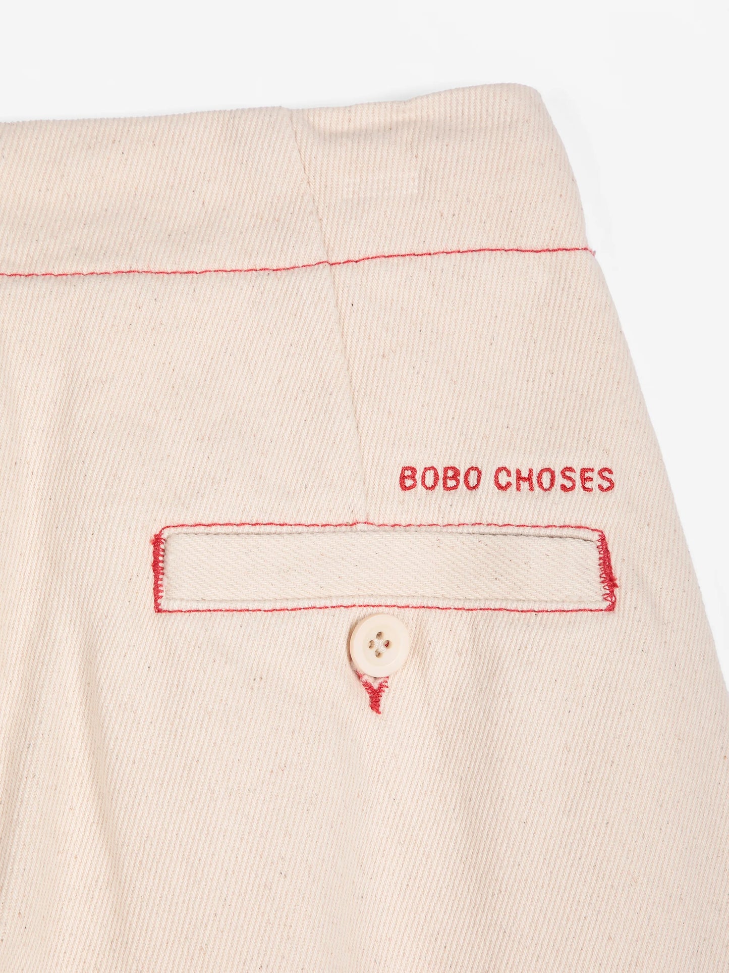 BOBO CHOSES Ecru Twill Pleated Pants