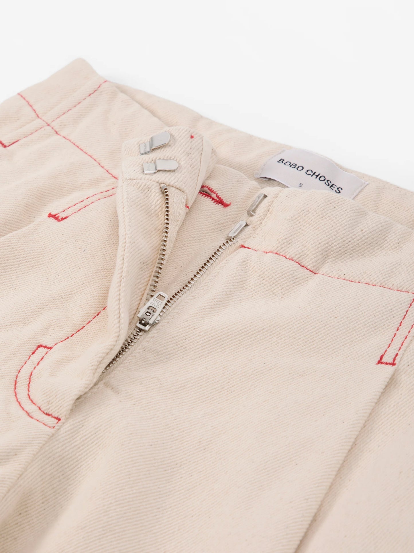 BOBO CHOSES Ecru Twill Pleated Pants