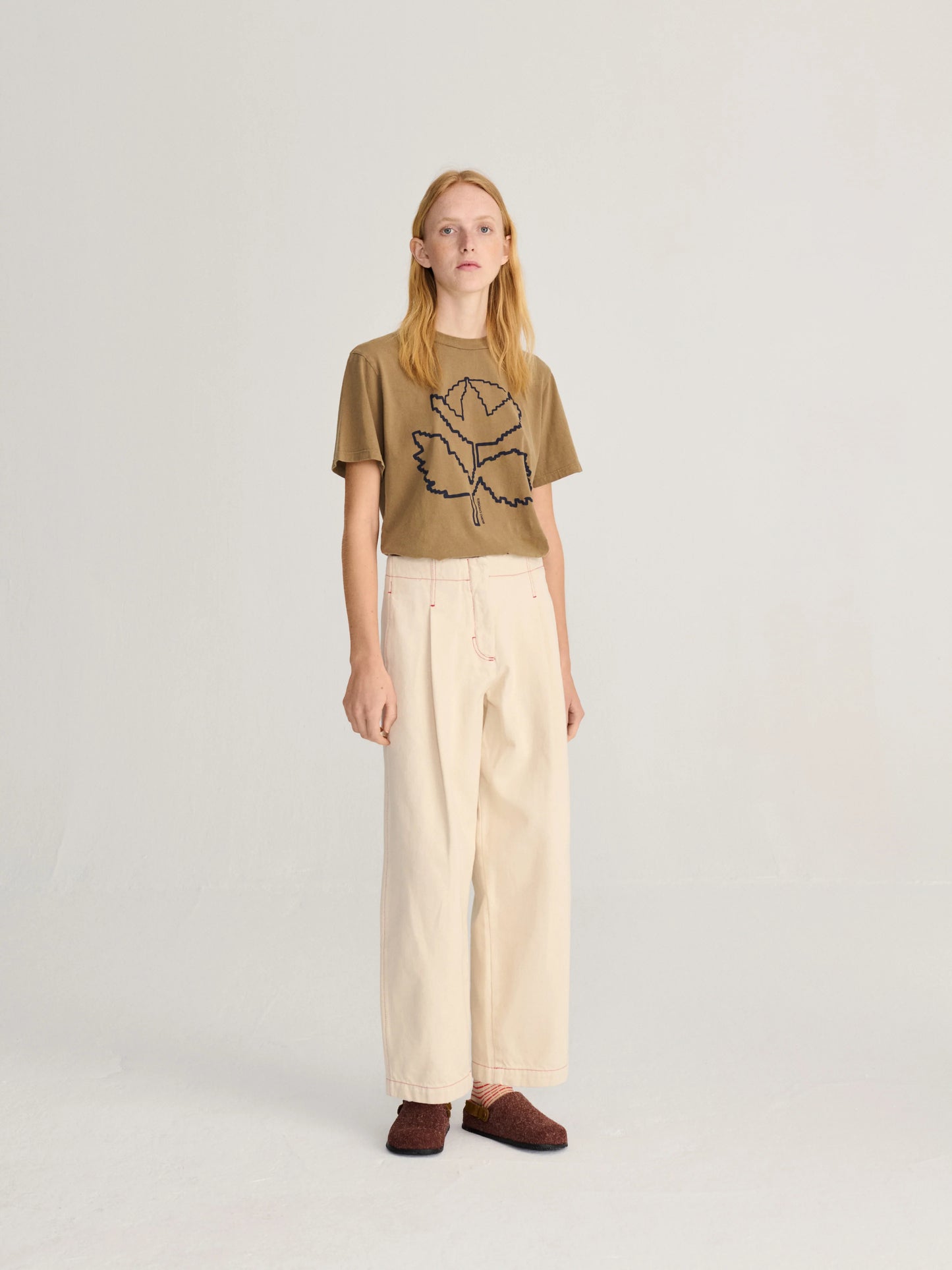 BOBO CHOSES Ecru Twill Pleated Pants