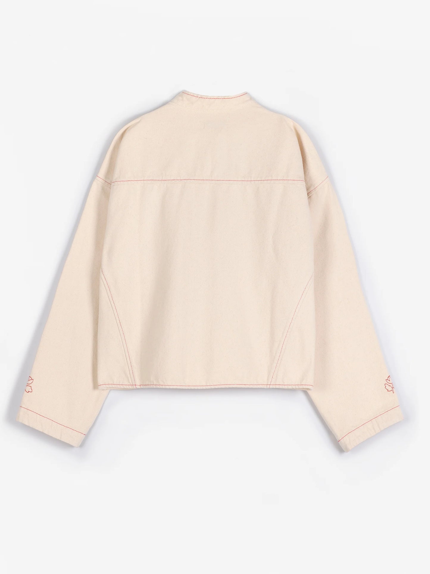 BOBO CHOSES Vibrant Flower Ecru Twill Jacket