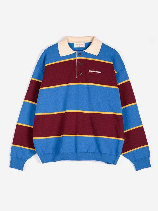 BOBO CHOSES Striped Polo Jumper