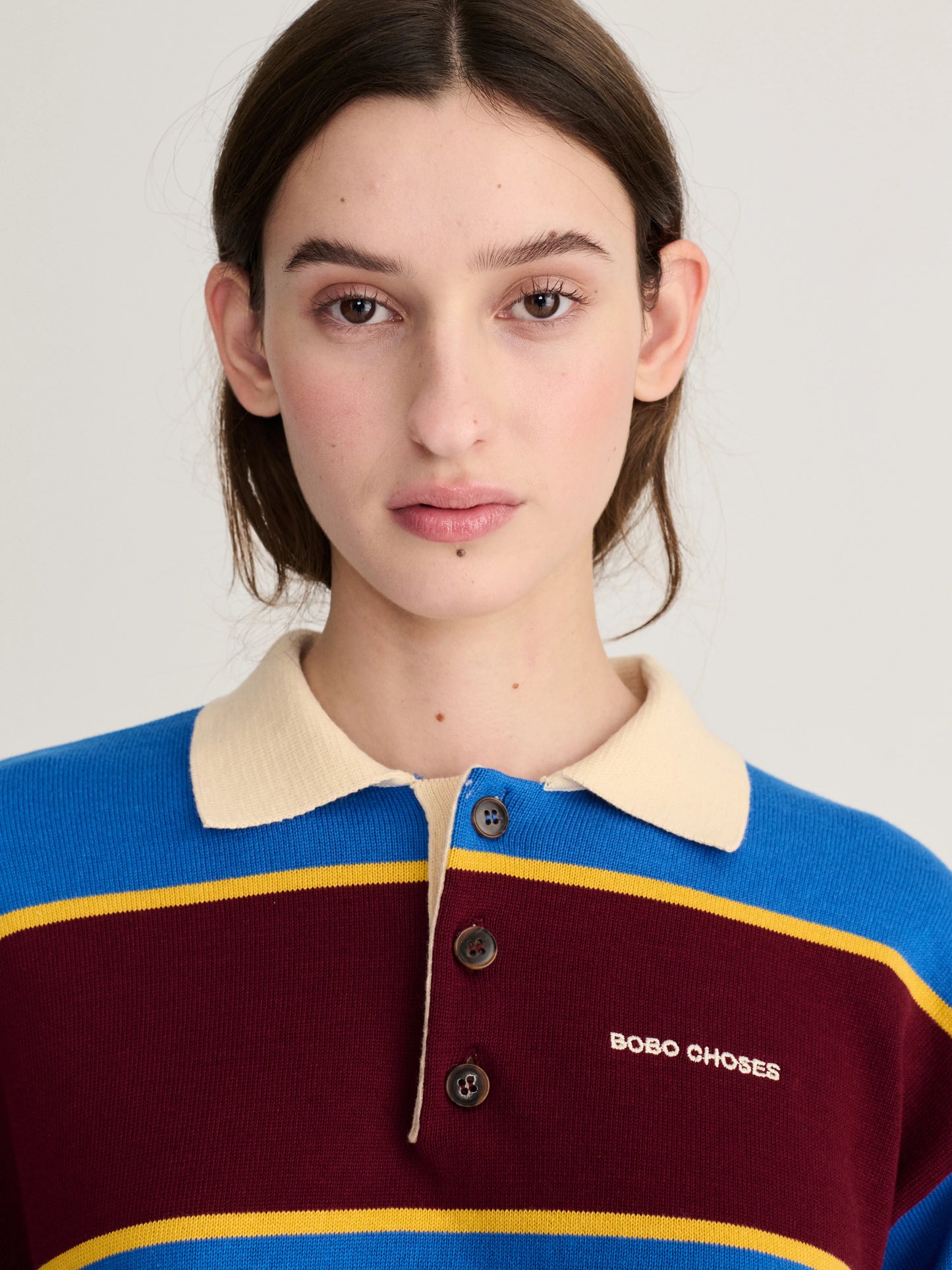 BOBO CHOSES Striped Polo Jumper