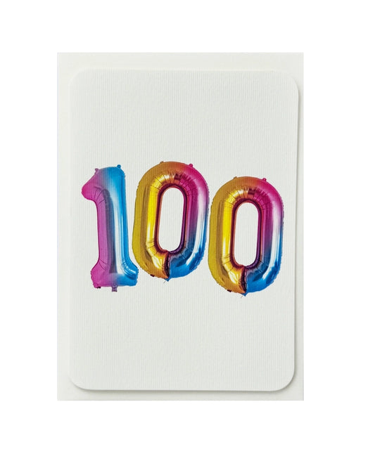 CANONBURY PRESS 100 Birthday Balloons Card