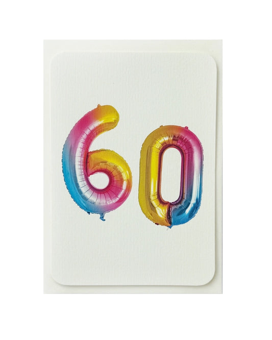 CANONBURY PRESS 60 Birthday Balloons Card