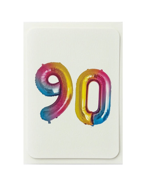 CANONBURY PRESS 90 Birthday Balloons Card