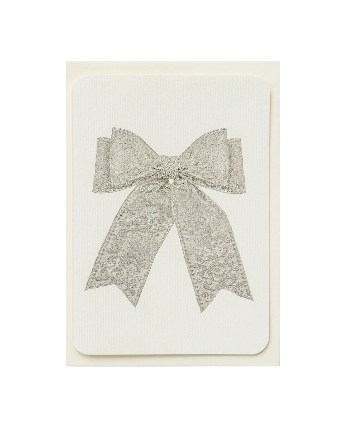 CANONBURY PRESS White Lace Bow Card