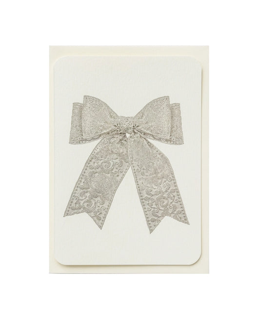 CANONBURY PRESS White Lace Bow Card