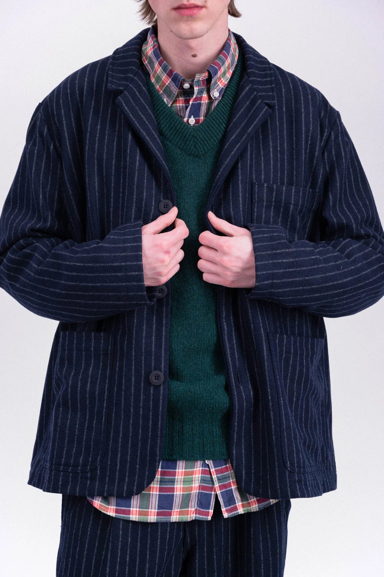 HOWLIN' Cosmic Wool Striped Blazer