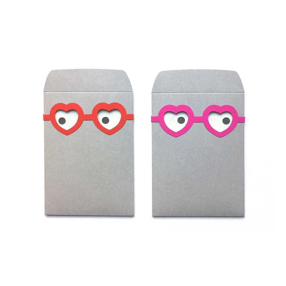 CUT & MAKE Notecard Set Heart Glasses