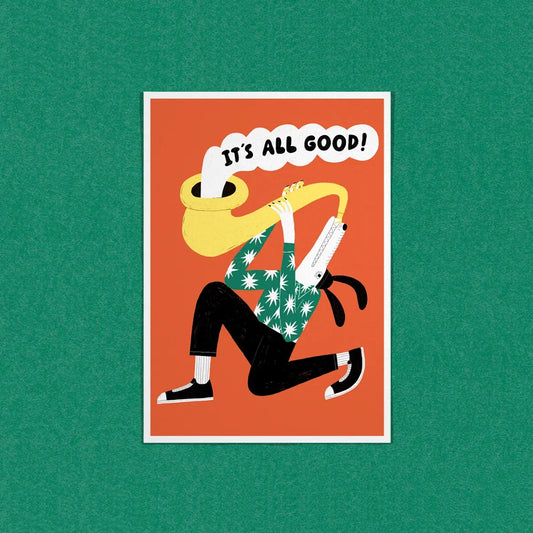 DANS LES DENTS Flower Song Postcard