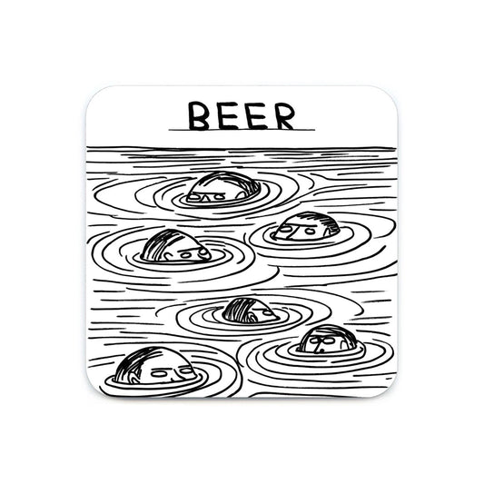 DAVID SHRIGLEY Beer Swimmers Coaster