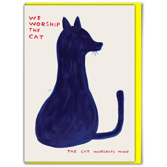 DAVID SHRIGLEY Cat Worship Card