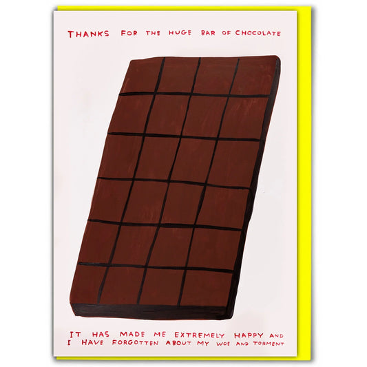 DAVID SHRIGLEY Chocolate Bar Card