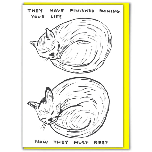 DAVID SHRIGLEY Must Rest Card