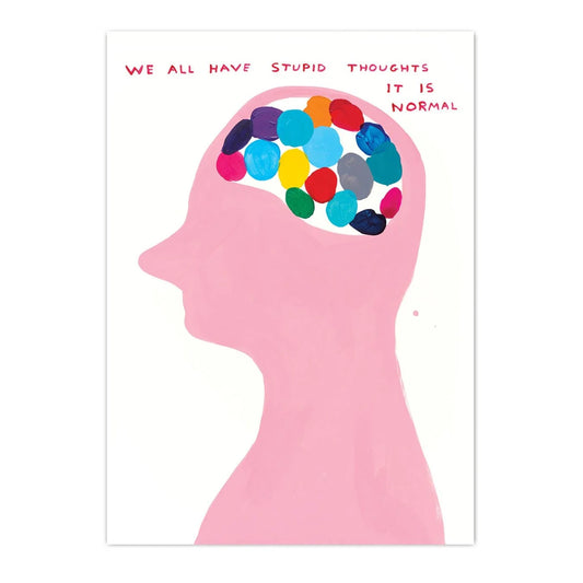 DAVID SHRIGLEY Stupid Thoughts Postcard