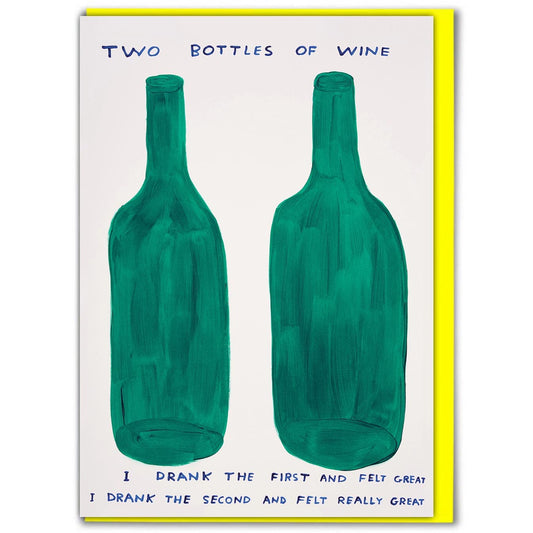 DAVID SHRIGLEY Two Bottles Card