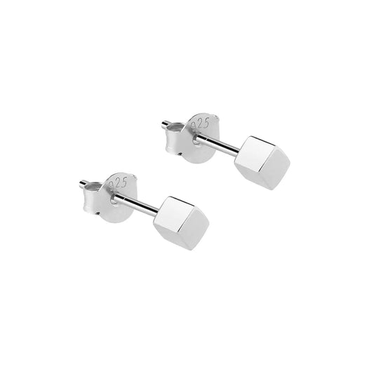 JUULRY Block Stud Earrings Silver