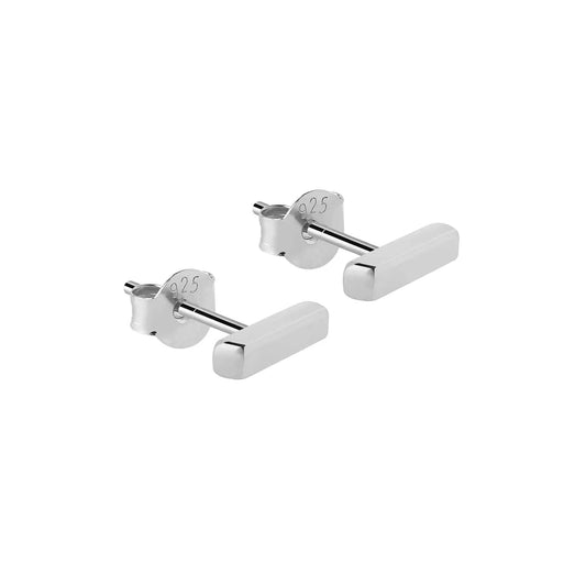 JUULRY Bar Stud Earrings Silver