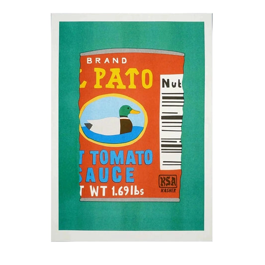 WE ARE OUT OF OFFICE A3 El Pato Risograph Print