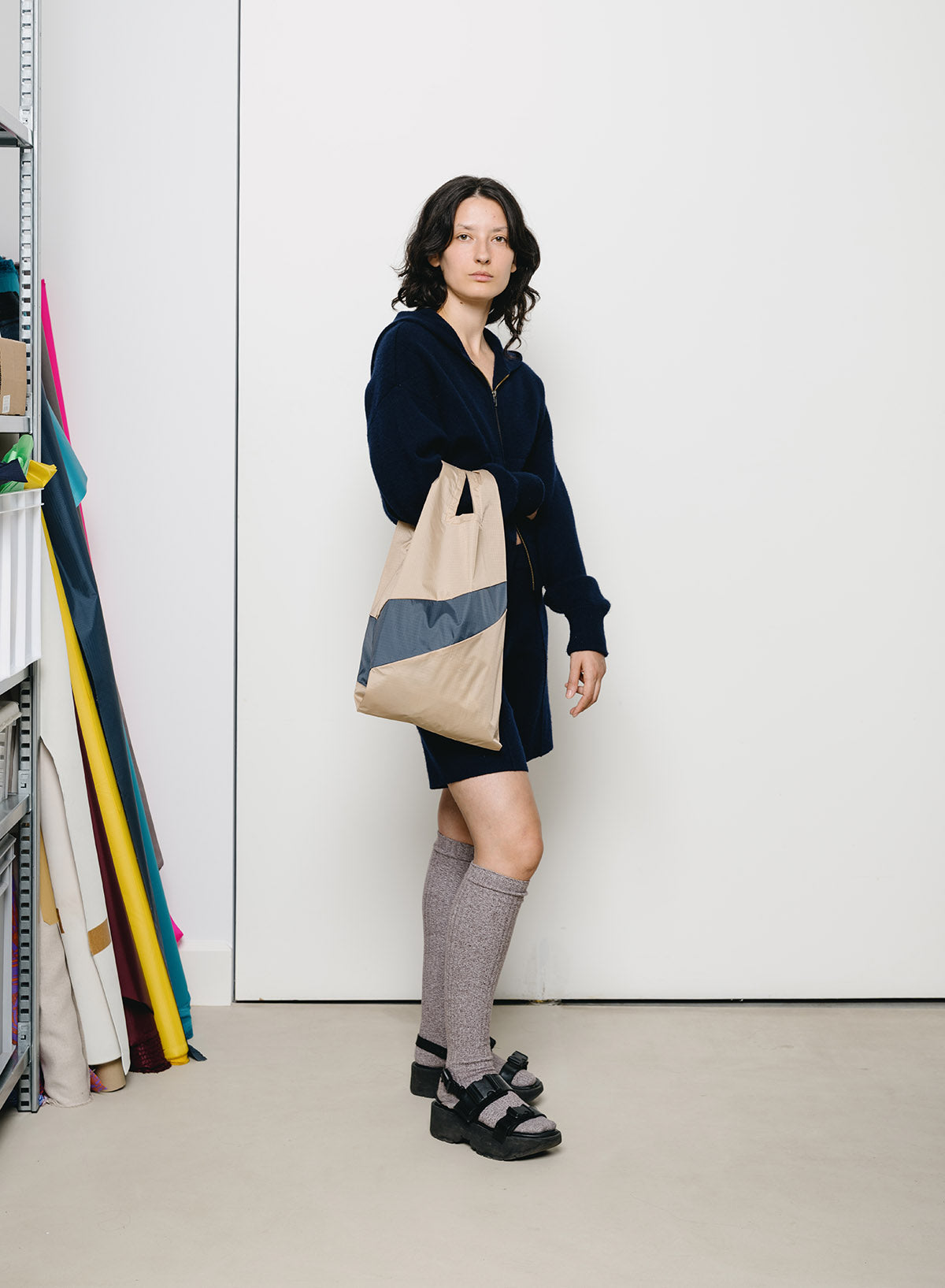 SUSAN BIJL Almond & Tornado Medium Shopping Bag