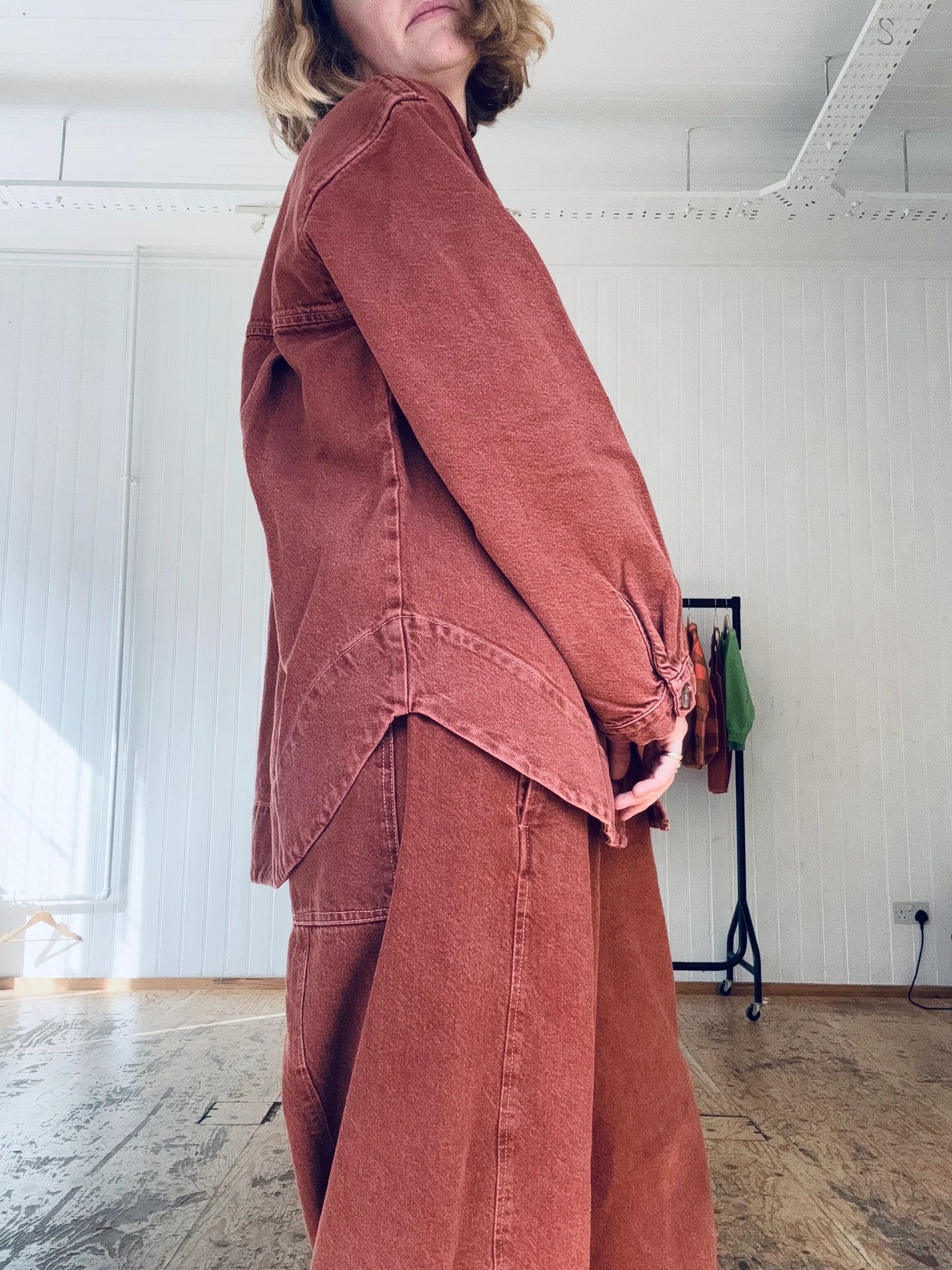 STUDIO KOTER - ADULT Jagger Turquoise Denim Shirt