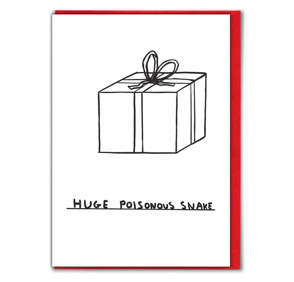 DAVID SHRIGLEY Huge Poisonous Snake Postcard