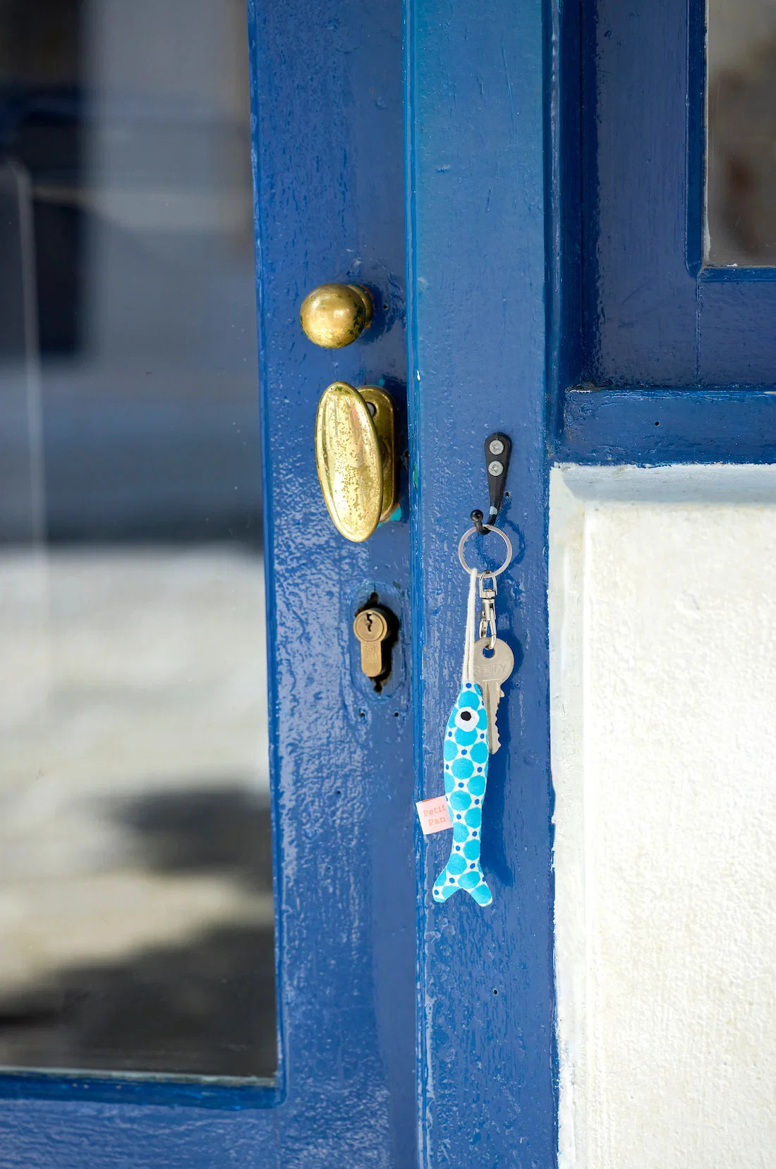 PETIT PAN Sardine Bag Charm Mimoun Blue