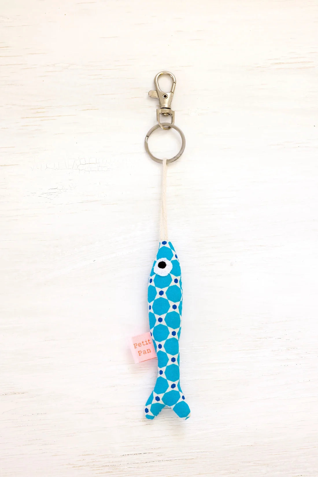 PETIT PAN Sardine Bag Charm Mimoun Blue