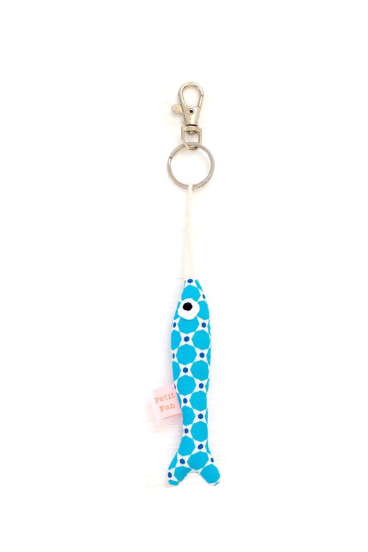 PETIT PAN Sardine Bag Charm Mimoun Blue