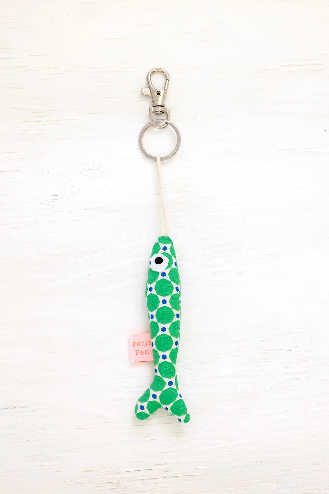 PETIT PAN Sardine Bag Charm Mimoun Green