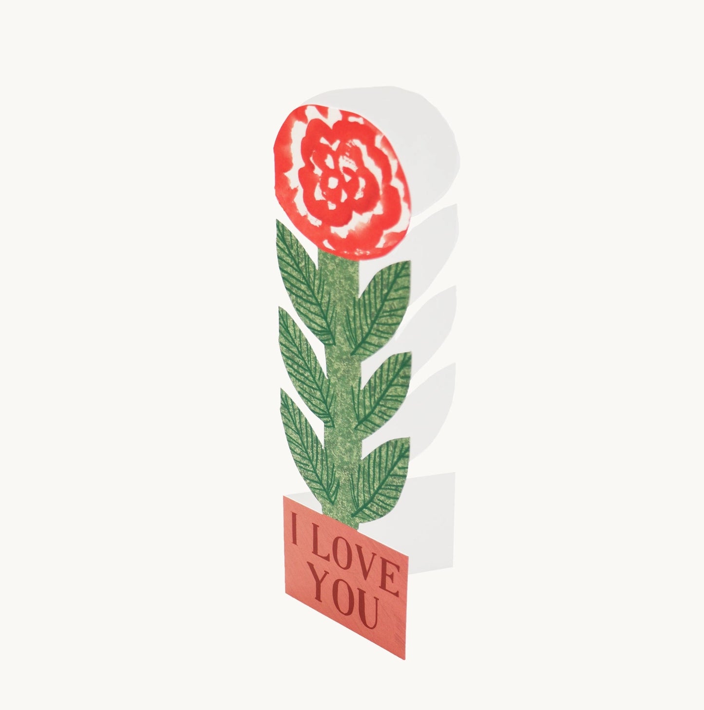 HADLEY PAPER GOODS Tall Rose Card