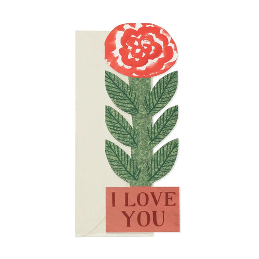 HADLEY PAPER GOODS Tall Rose Card