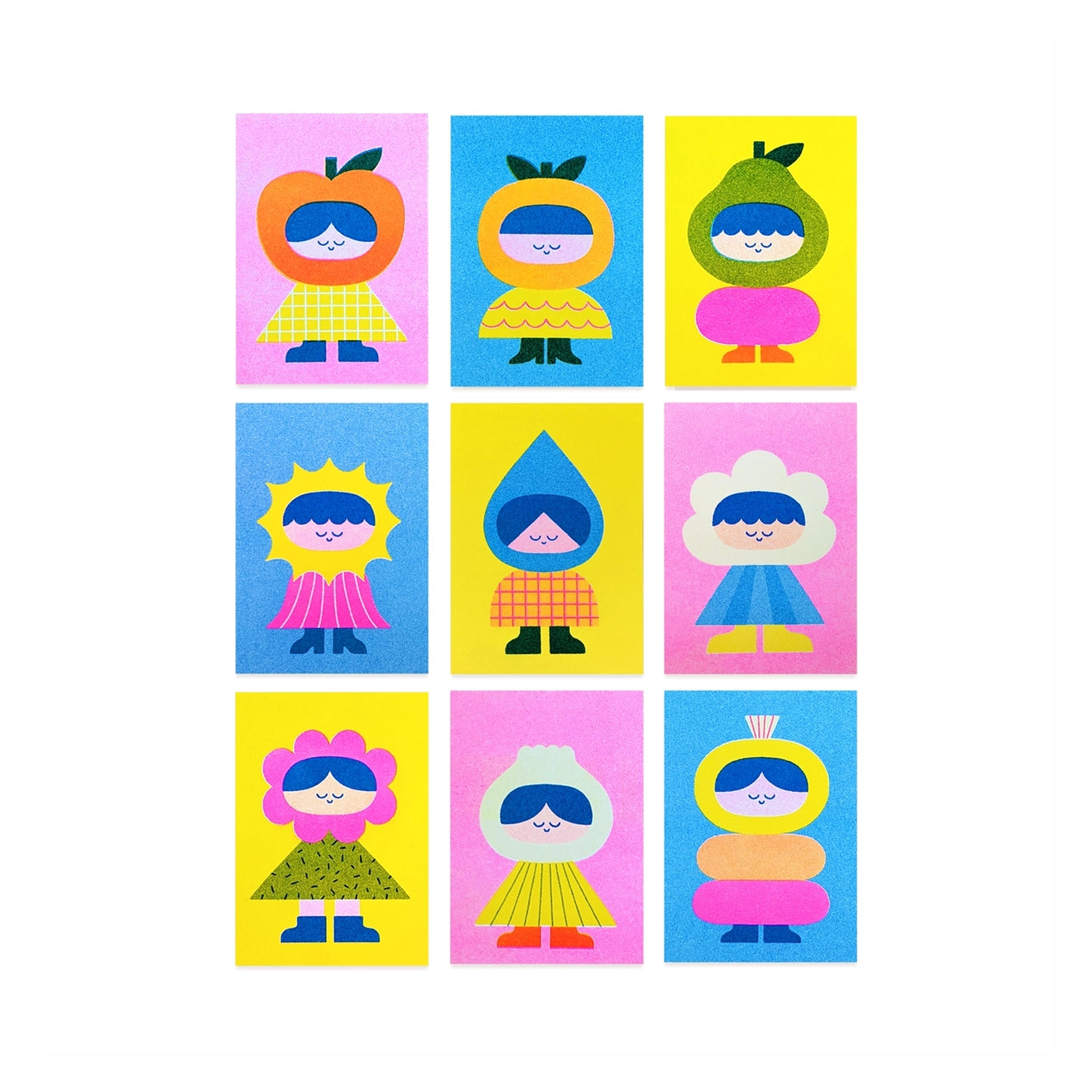 HELLO VONNIE Tiny Friend Risograph Prints