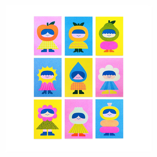 HELLO VONNIE Tiny Friend Risograph Prints